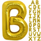 Toniful 40 Inch Large Gold Letter B Balloons Helium Balloons,Foil Mylar Big Balloons For Birthday Party Anniversary Supplies Dec