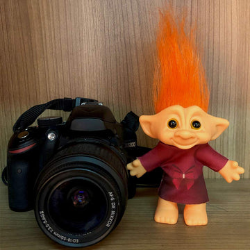 Lucky Troll Dolls,Vintage Troll Dolls,Christmas Dolls Chromatic Adorable For Collections, School Project, Arts And Crafts, Party Favors- 7.5' Tall(Include The Length Of Hair (Orange)