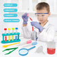 Lesheng Space Scientist Costume for Kids, Lab Coat & Science Kit, Ages 4-8, White, Model 9005