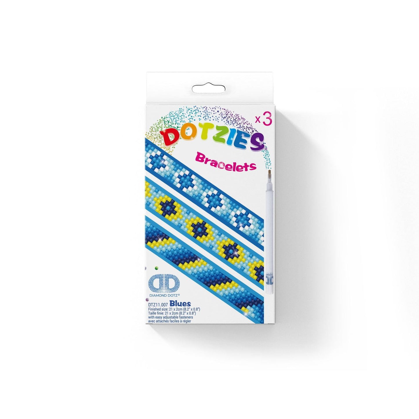 Diamond Dotz DDZDTZ-11.007 Dotzies Bracelets Kit Blues3pc
