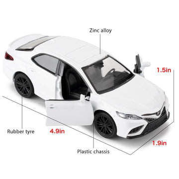 RMZ City 1:36 Camry XSE Car Model, Diecast Pull Back Model Toy Car, Doors Open, Collection Kids Toy for Aged 3 and up, Gift Whit