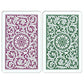 Copag 1546 Design 100% Plastic Playing Cards, Bridge Size (Narrow) Green/Burgundy (Jumbo Index, 1 Set)