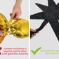 Toniful 4 Pcs 22Inch 4D Huge Black Star Balloons Explosion Star Mylar Foil Balloons For Party Supplies Backdrop Christmas,New Ye