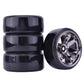 Lafeina Rc Plastic Wheel And Tire Set, 63Mm Hard Tyres For 1/10 Drift Car Hsp Tamiya Hpi Kyosho On-Road Drifting Car (Gray)