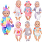 7 Sets Baby Doll Clothes Accessories Play Set Include Rompers Dress Outfits Hat For 14-16 Inch Dolls And 43Cm New Born Baby Dolls (Not Include Doll)