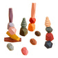 Atorse Wooden Sorting Stacking Stones Fine Motor Skill Stacking Toys For Boys Girls 18 Pieces