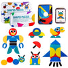 Tangram Shape Puzzle - Wooden Pattern Blocks Animal Jigsaw Color Sorting Stacking Game Preschool Montessori Learning Toys Brain Teaser Stem Gift For 3 4 5 Years Old Toddler Kid (60 Pattern Cards)