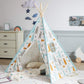 Asweets Kids Teepee Tent For Kids,Cotton Canvas Teepee Play Tent For Children Indoor And Outdoor Games Little Bear Indian Tipi Tent With Storage Bag (4 Walls)