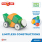 Geomag Swiss-Made Magicube 13-Piece Magnetic Shapes & Wheels Building Set, Cars & Characters, Stacking Blocks For Toddlers & Kid
