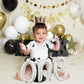 Toniful Silver One Balloons Banner, 42*16 Inch Mylar Foil Script / Cursive Letter One Sign Banner Balloon Bunting Reusable Ecofr