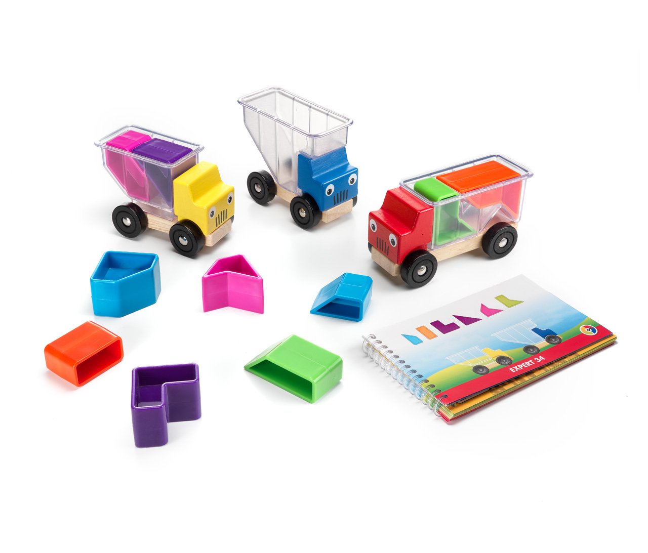 Smartgames Trucky 3 Wooden Skill-Building Puzzle Game Moving Trucks For Ages 3+
