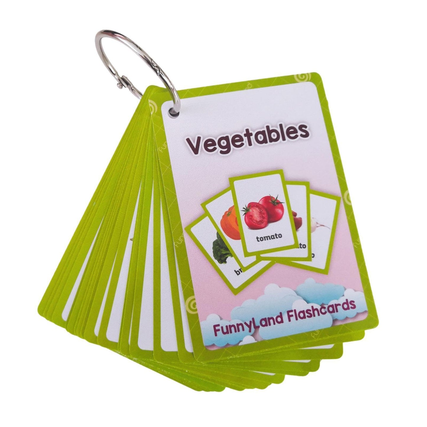 Styleheaven English Flash Cards Realistic Vegetable Flashcard For Baby Kindergarten Kids