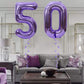 Maigendoo Jumbo 50 Number Balloon 40 Inch Large Digit Balloons Huge Helium Balloon Foil Mylar Balloon With Swirl Decorations For