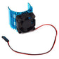 JFtech Aluminum Alloy RC Electric Motor Heat Sink Heatsink with 5V Cooling Fan for 1/8 1/10 RC Car Truck Buggy Crawler 540 550 3