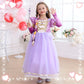 Luzlen Rapunzel Dress For Girls Toddler Purple Princess Costume For Halloween Birthday Party Cosplay Purple, 4-5T(Tag 120)