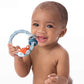 Itzy Ritzy Silicone Teether With Rattle; Rattle Teether Features Rattle Sound, Two Silicone Teething Rings And Raised Texture To Soothe Gums; Ages 3 Months And Up (Fox)