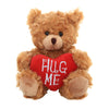 Plushland Stuffed Mocha Heart Bear - Plush Bear Toy For Kids & Adults - Embroidered Heart Pillow - Brown- 9 Inches (Hug Me 9'')