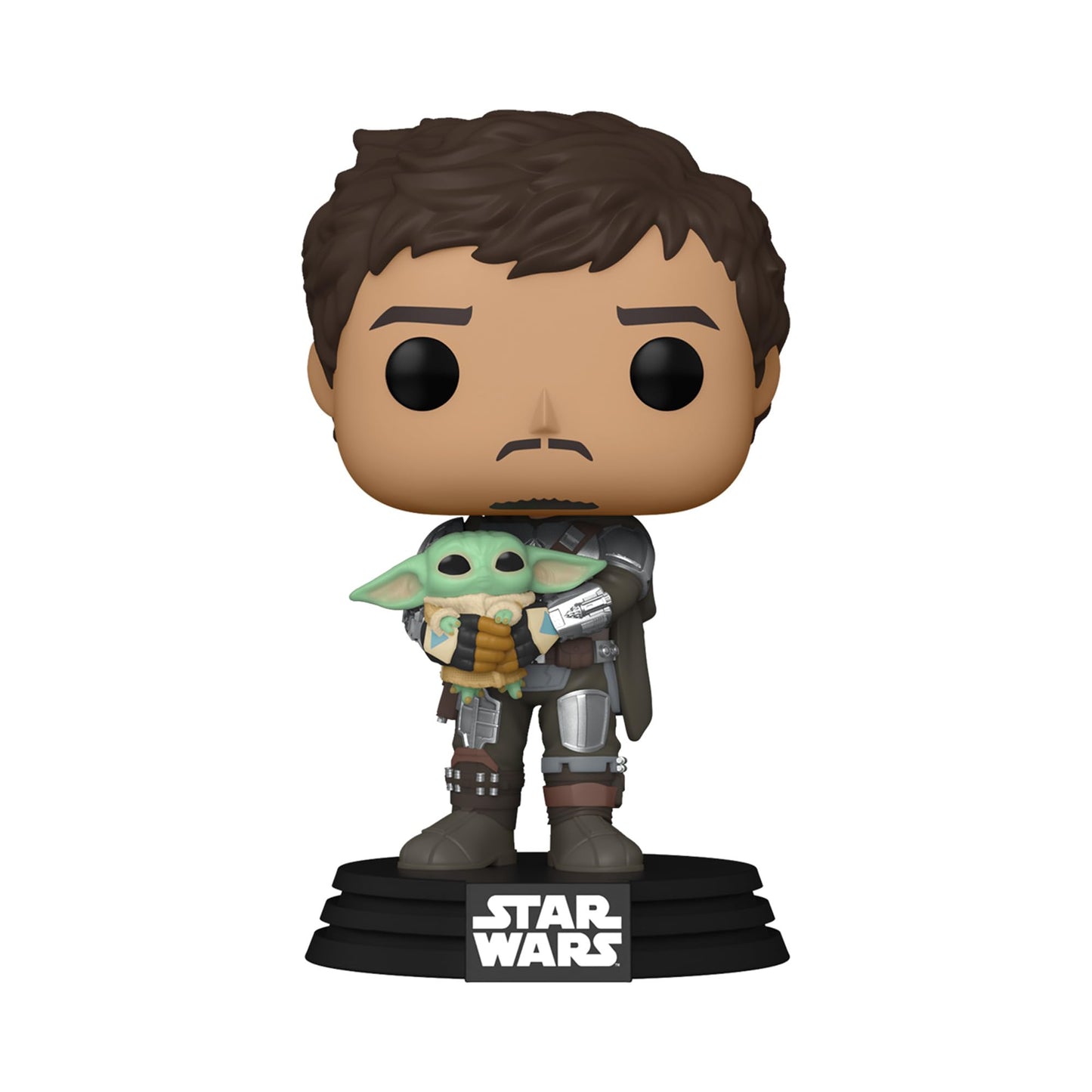 Pop Funko Star Wars: The Mandalorian - Mandalorian (Din Djarrin) Holding The Child (Grogu), Multicolor (54525)