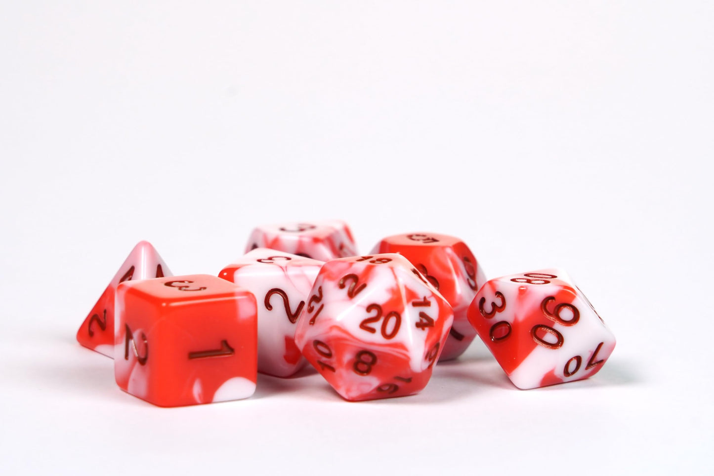 1985 Games Strawberry Kawaii Cat Dice Set - Milk Carton-Inspired Dice For Dnd | Ttrpgs & Tabletop Roleplaying