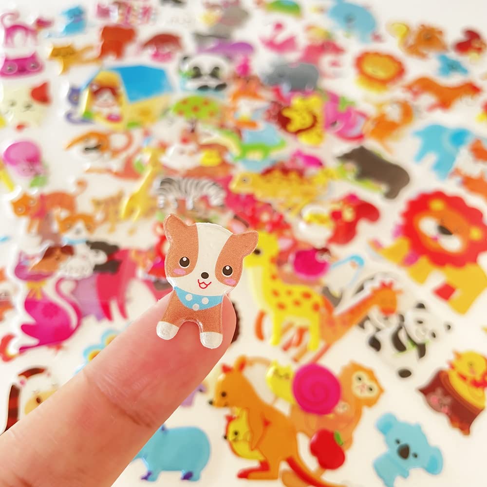 Six Vanka 3D Puffy Stickers For Kids, 8 Different Sheets Including Animals Sticker For Boys And Girls