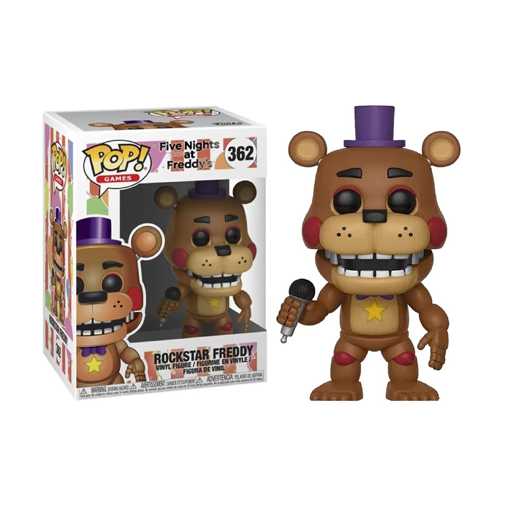 Funko Pop Games Rockstar Freddy Collectible Figure, 3.75" Multicolor Vinyl, Model 32052 - Five Nights at Freddy's Pizza Simulator