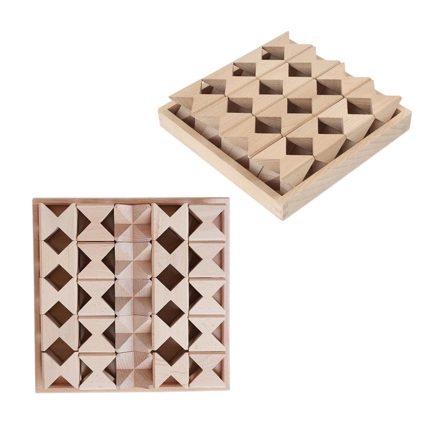 Trendivibe Wood Building Blocks Set Wooden Butterfly Block For Boys Girls Birthday Gift 25 Blocks