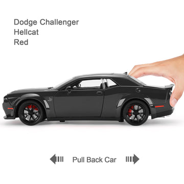 SASBSC Hellcat Toy Cars for Boys Age 3-12 1:24 Dodge Challenger SRT Demon Car Toys Diecast Metal Car Model with Light & Sound Co