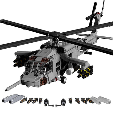 MISINI M7003 UH-60 Black Hawk Helicopter Building Blocks Set  1159 Pieces Military Series Air Force Medium Utility Helicopter  1:35 mature-themed Collection Toy Gift Model Aircraft