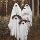 Ayalinggo Toddler Ghost Costume Child Kids Halloween Poncho Boo Outfit White Sheet Cloak Cape Cosplay Performance Clothes (A She
