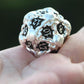 Dndwow Big Metal Skull D20 Dice Silver Black Skull Dice Bksh