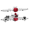 HYBDX RC CNC Aluminum Anodized Front and Rear Door Axle Kit Upgrade for 1/10 RC Crawler Car SCX10 II 90046 90047 (Silver)