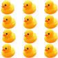 UMBWORLD Preschool Bath Toys Rubber Floating Squeaky Baby Wash Shower Toy for Toddlers Kids Party Decoration 12 Pcs (Yellow Duck