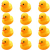 UMBWORLD Preschool Bath Toys Rubber Floating Squeaky Baby Wash Shower Toy for Toddlers Kids Party Decoration 12 Pcs (Yellow Duck