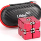 Lifidea Aluminum Alloy Metal Infinity Cube Fidget Cube (6 Colors) Handheld Fidget Toy Desk Toy With Cool Case Infinity Magic Cube Relieve Stress Anxiety Adhd Ocd For Kids And Adults (Red)