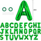 Toniful 52 Pieces 16 Inch Green Letter A-Z Balloons,Custom Phrase Mylar Foil Alphabet Letter Diy Personalized Phrase Banner For