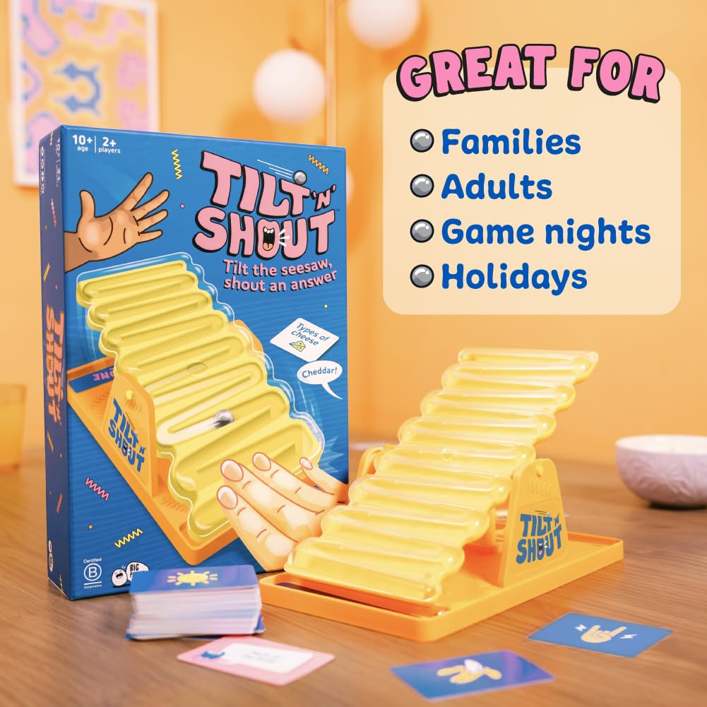 Tilt 'N' Shout: A Speedy Family Board Game For Adults And Kids | Best New Board Games 2024