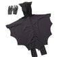 Cooljoy Kids Unisex Vampire Bat Costume, Jumpsuit Halloween Cosplay Costume, Party Animal Costume Outfits, Long Section,With Gloves (M) Black