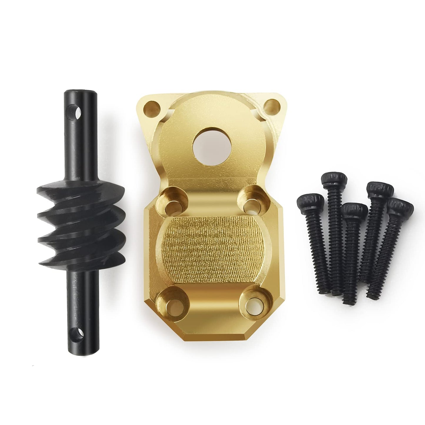 MOHERO Brass Diff Cover Axles Gear 6X6 Rear Axle Conversion Upgrade for 1/24 SCX24 90081 AXI00001 RC Crawler Car