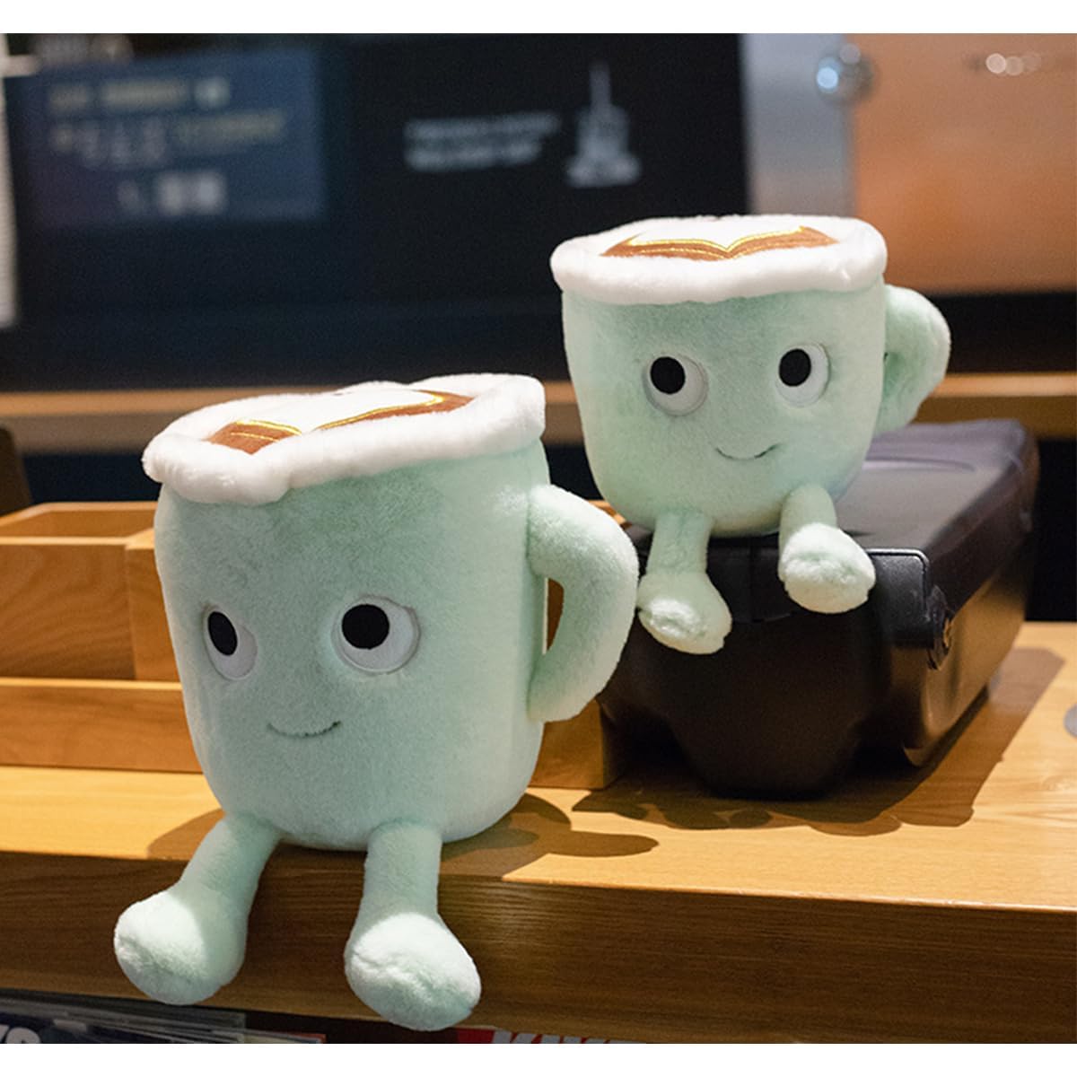 Yoholto Latte Plush Pillow, 7.8 Inch Coffee Cup Plush Doll Toy, Coffee Food Stuffed Plush, Christmas Birthday Gift For Kids Adul