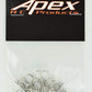 Apex RC Products Silver 1/10 Large Bent RC Anodized Body Clips - 25pcs #4031SL