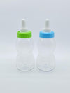 Paradise Beach Baby Bottle Piggy Bank Funny Coin Bank Transparent Pvc Piggy Bank For Kids Toddler Boys Girls 2 Pcs (Blue Green),