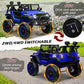 OTTARO 24V 4WD/2WD Switchable Ride on Cars, 2 Seater Kids Electric Vehicle Truck with 20 Inch Seater, 4x100W Motors, 4 Shock Abs