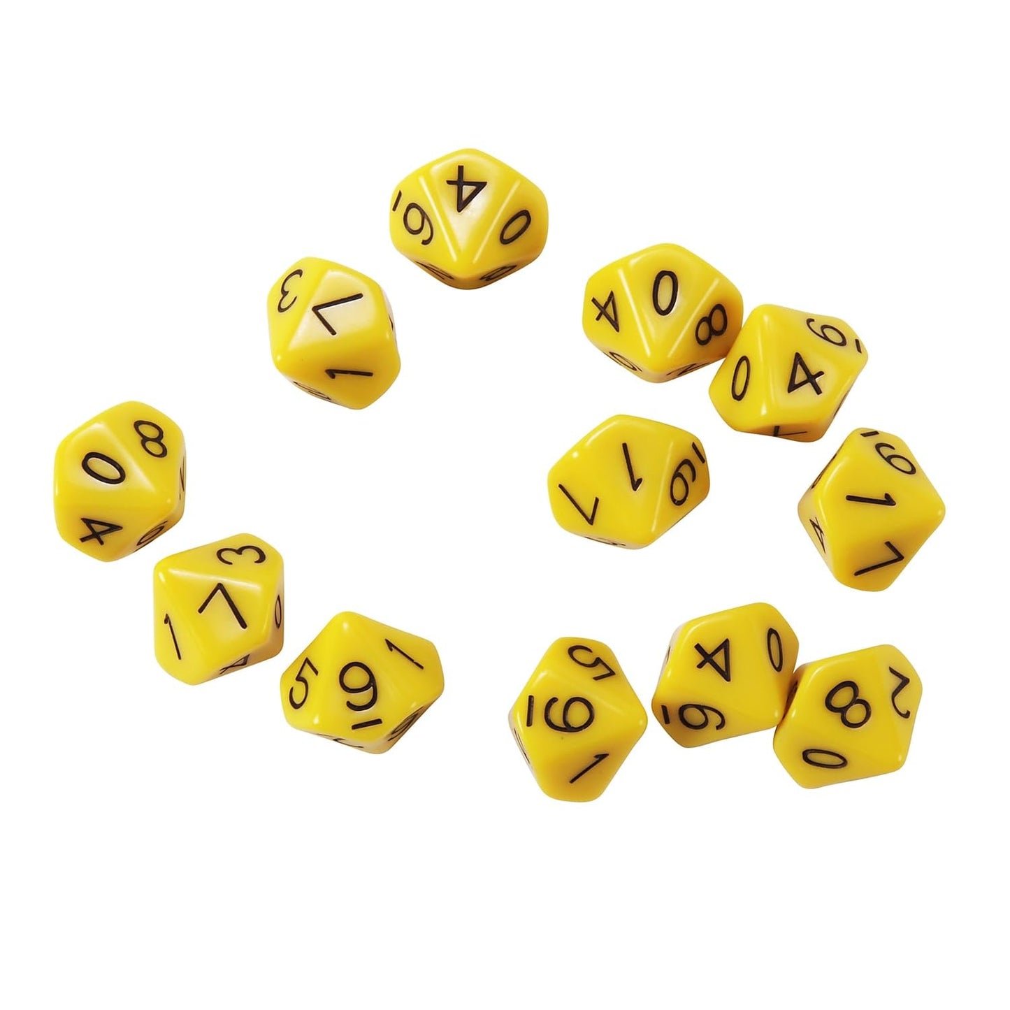 Learning Advantage 10-Sided Dice - Set Of 12 - Hands-On Math Manipulative - Teach Early Numeracy - Math Games For Kids