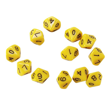 Learning Advantage 10-Sided Dice - Set Of 12 - Hands-On Math Manipulative - Teach Early Numeracy - Math Games For Kids