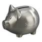 Creative Gifts International Small Pewter Pig Piggy Bank for Kids  Newborn Gift  Silver  Brushed Non-Tarnish Nickel Plated Finish  3 x 3.75  Gift Box Included