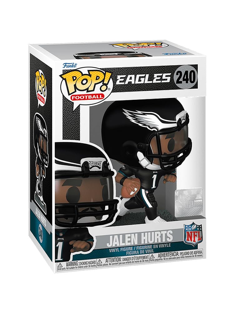 Epic Collectibles Football: Eagles - Jalen Hurts Vinyl Figure Bundle With Compatible Funko Pop Box Protector