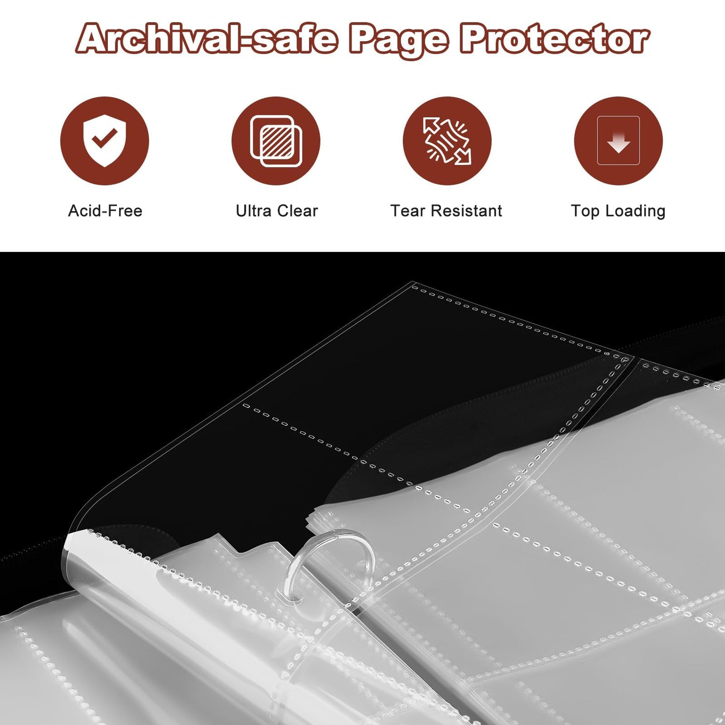 Basketball Card Binder 440 Pocket  Sports Card Binder with Card Display Design  enhanced Card Ablums with Sports Pattern Wristband Fit for Basketball Cards 2024-2025