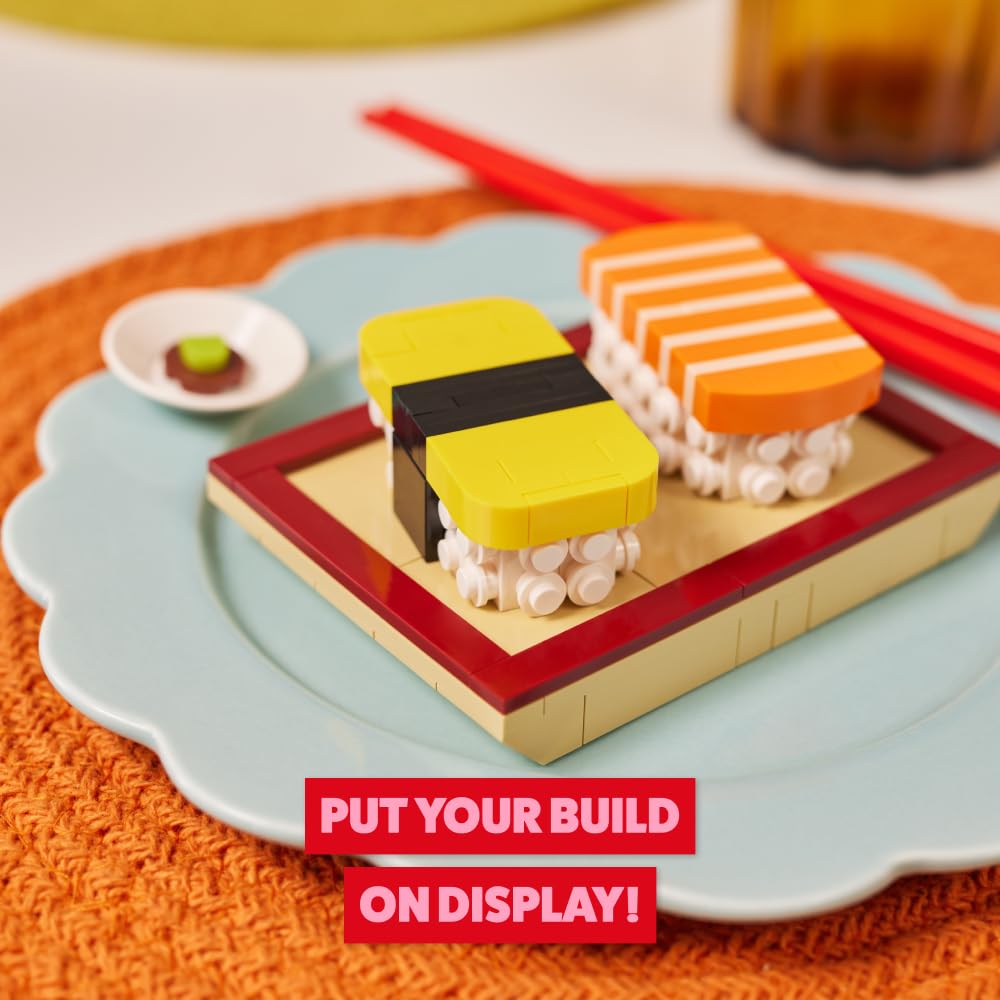 Max Build More Premium Snacks Building Bricks Collection - Sushi, Small, Multi, Model 83186H, Plastic for Teens & Collectors