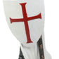 Ebros White Cloak Caped Medieval Crusader decorative replica bladesman Knight Figurine 11.5 H Medieval Royal Suit of protective covering Knight of The Cross Resin Collectible