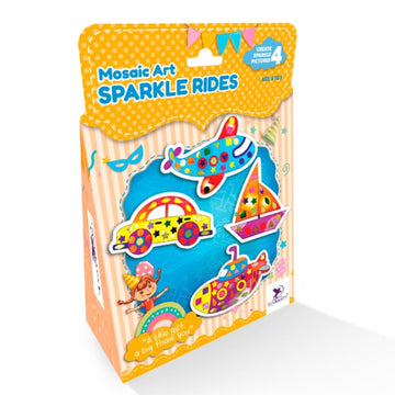 TOYKRAFTT #ThankUbff Return Gifts for Kids Birthday  Sparkle Rides Mosaic Art DIY Kit  Gift for Kids Age 3, 4, 5 Years  Mess
